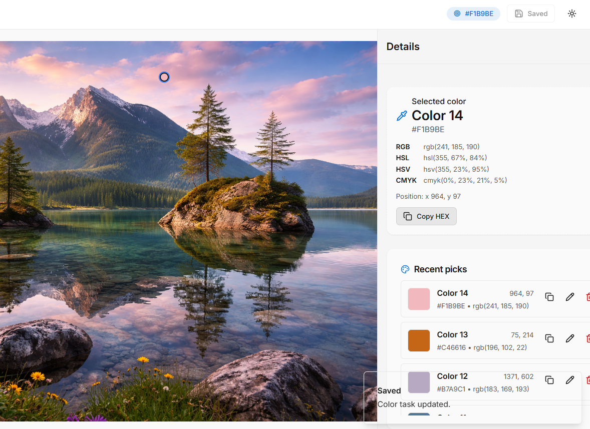 Save changes example